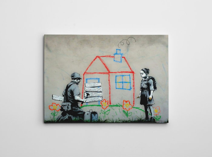 Wallity Lienzo Decorativo Banksy WY139 50 x 70 cm
